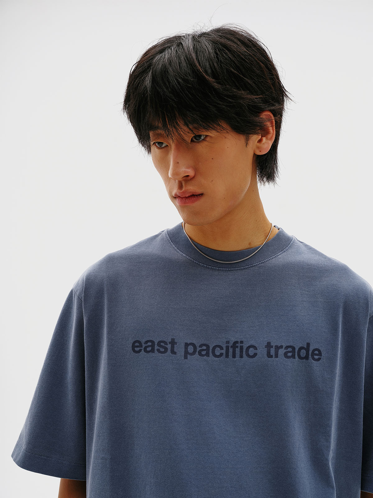 Classic Logo Pigment Dyed T-Shirt (Navy)