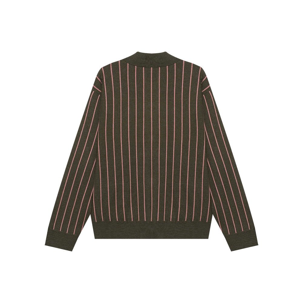 Collar Knit Cardigan (Brown)