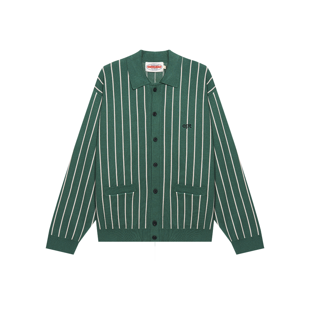 Collar Knit Cardigan (Dark Green)