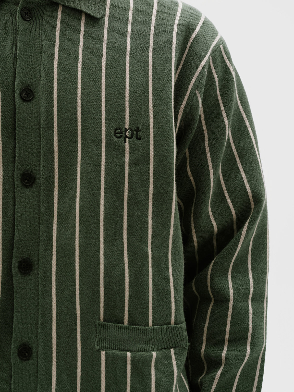 Collar Knit Cardigan (Dark Green)