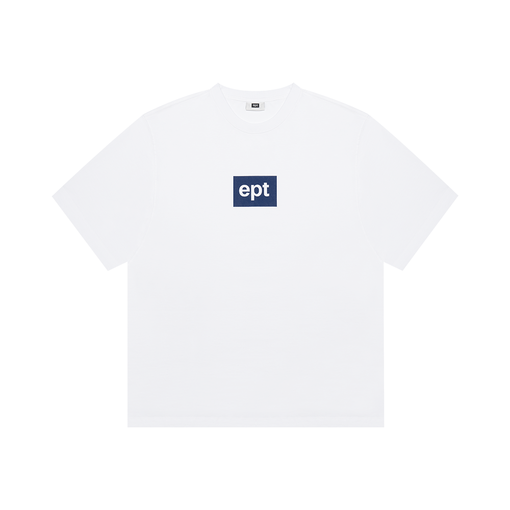 Color Box Logo T-Shirt (White/Navy)