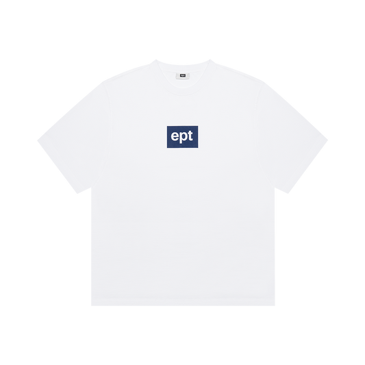 Color Box Logo T-Shirt (White/Navy)