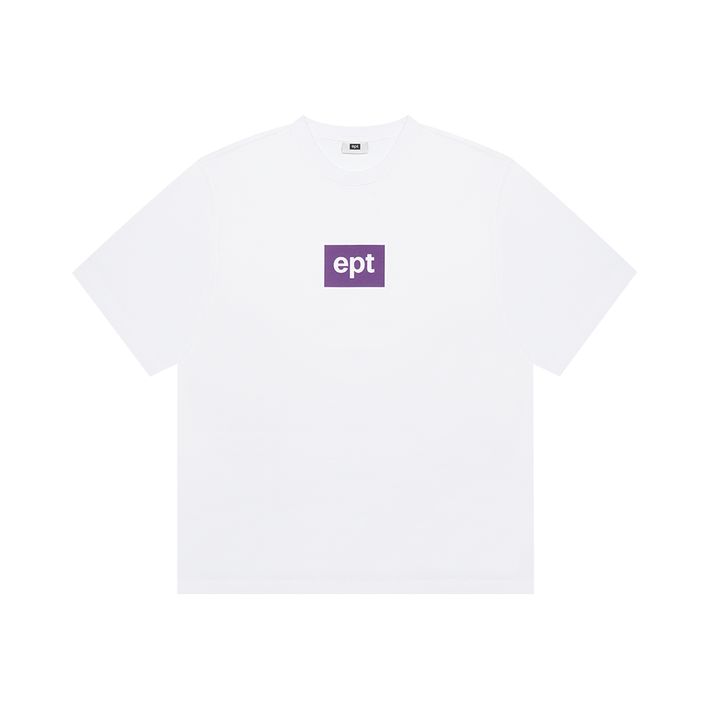 Color Box Logo T-Shirt (White/Plum)