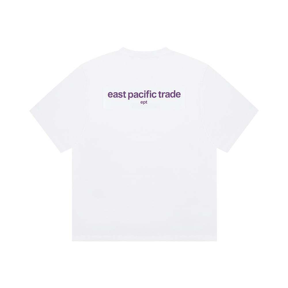 Color Box Logo T-Shirt (White/Plum)