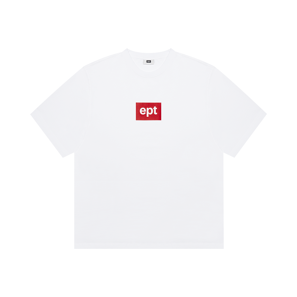 Color Box Logo T-Shirt (White/Red)