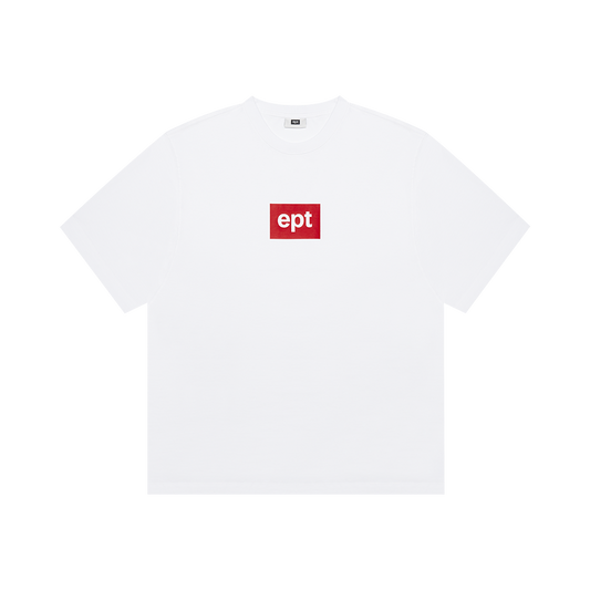 Color Box Logo T-Shirt (White/Red)