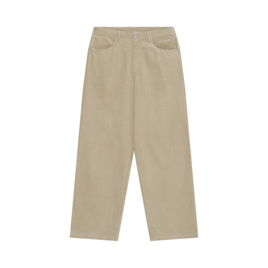 Corduroy Baggy Pants (Beige)