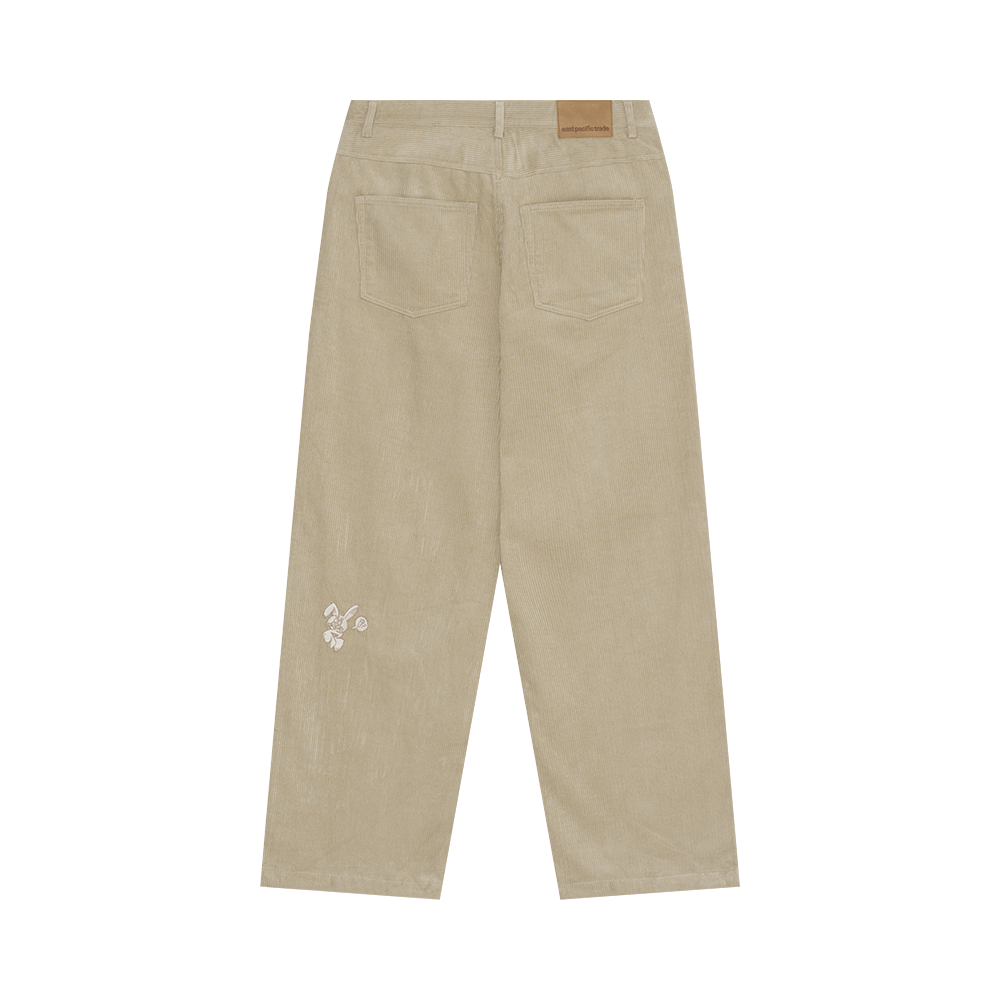 Corduroy Baggy Pants (Beige)