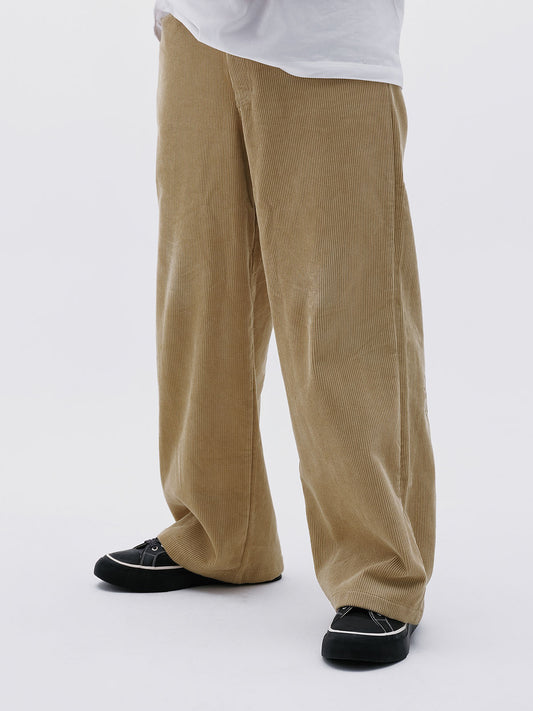 Corduroy Baggy Pants (Beige)