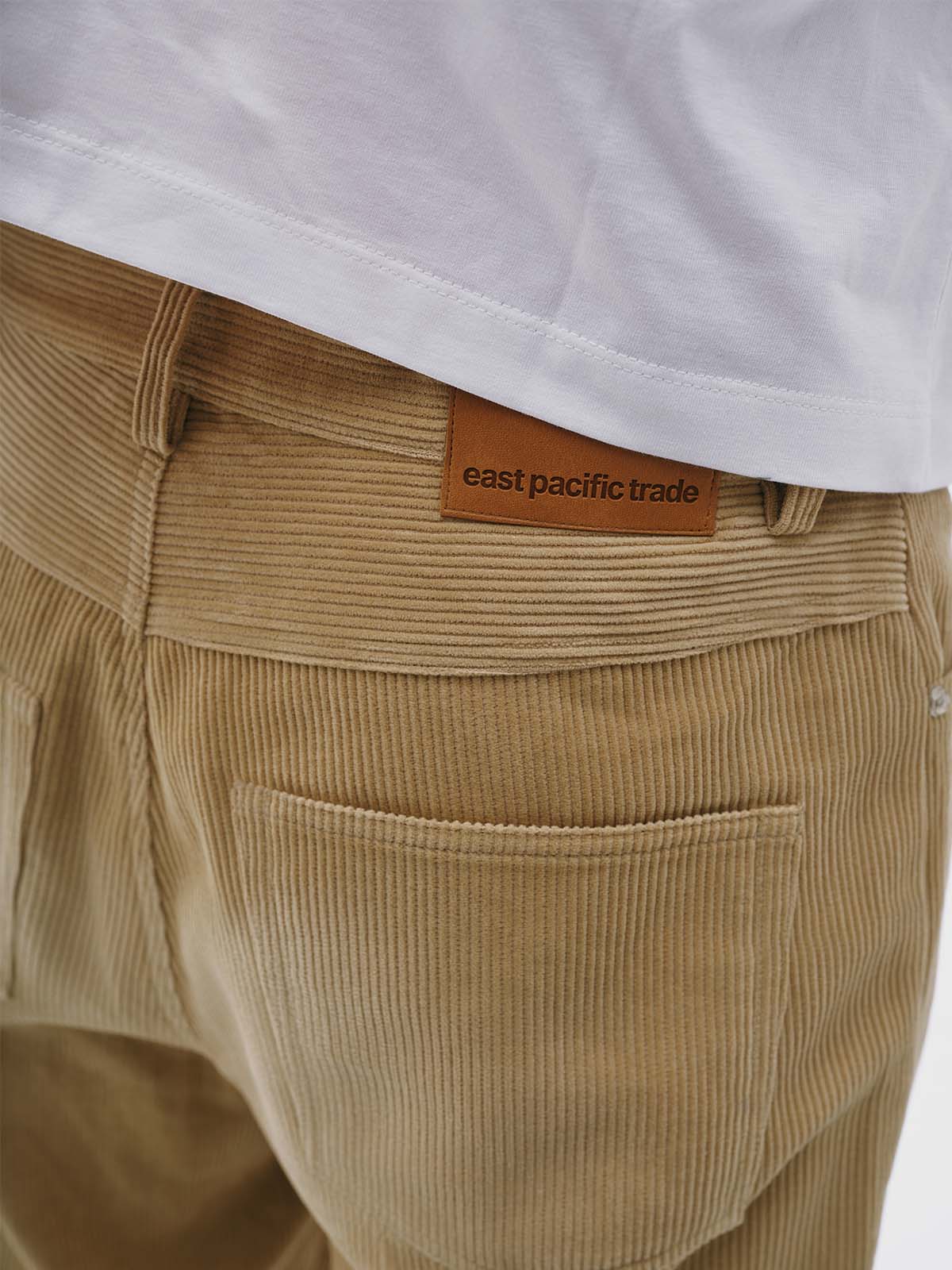 Corduroy Baggy Pants (Beige)