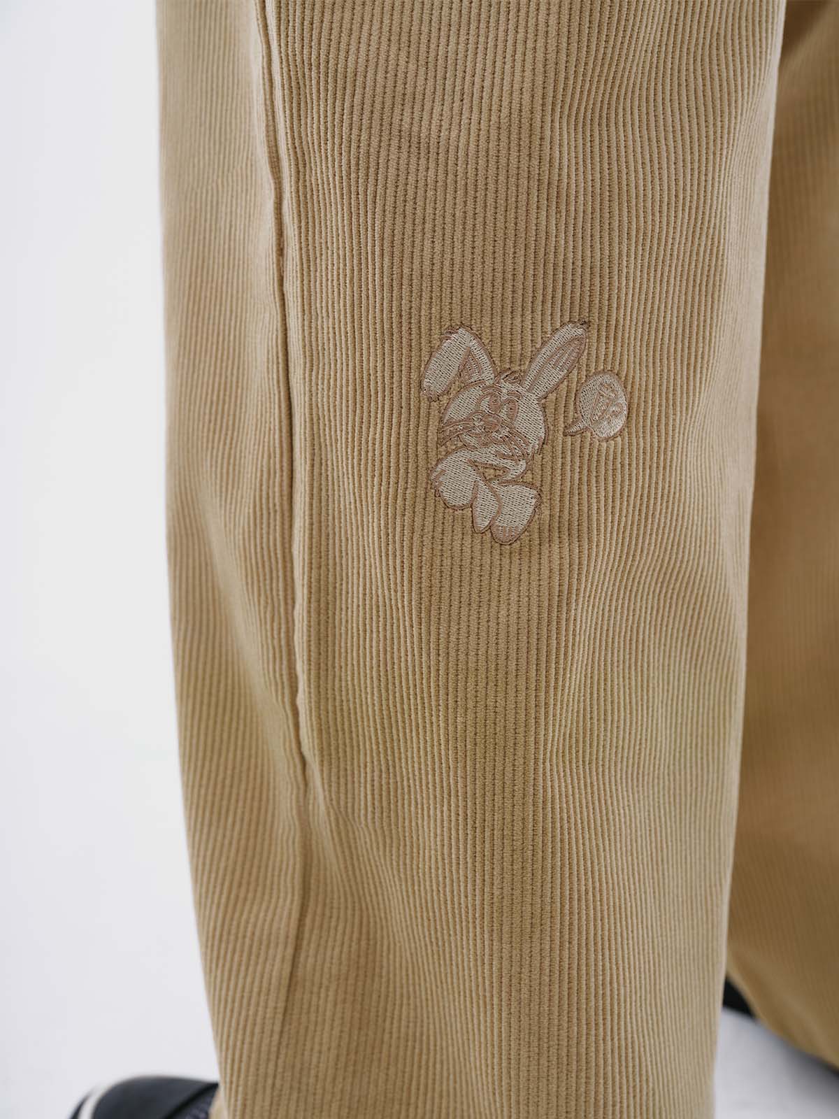 Corduroy Baggy Pants (Beige)