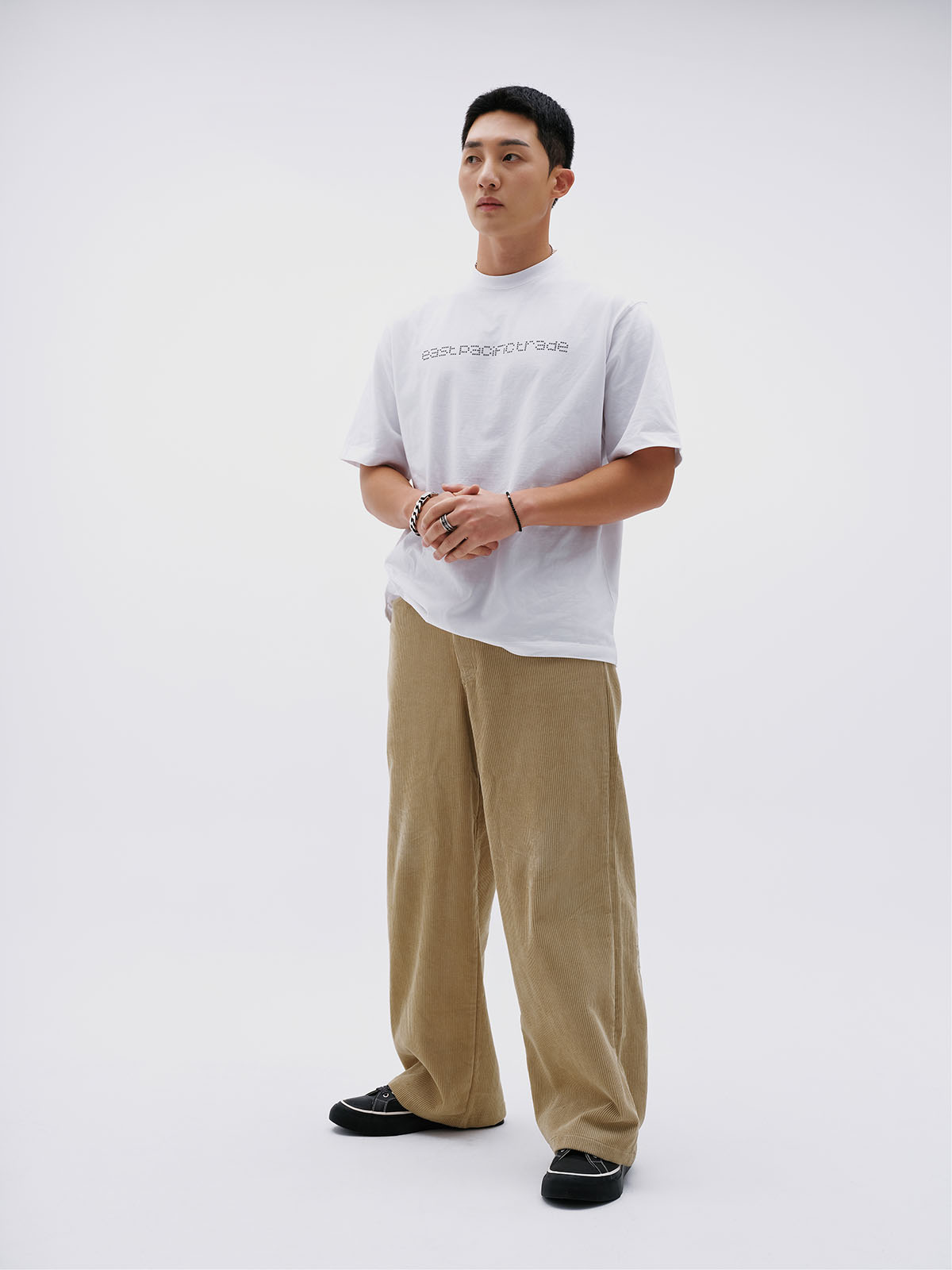 Corduroy Baggy Pants (Beige)