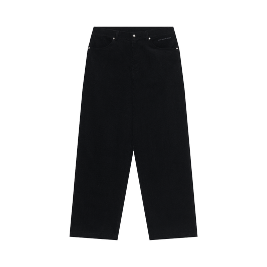 Corduroy Baggy Pants (Black)