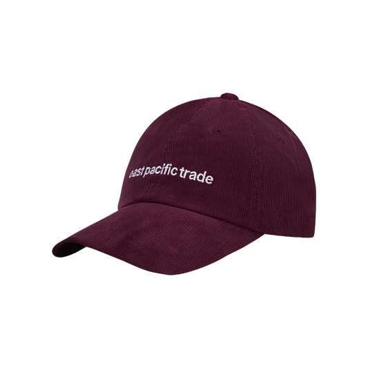 Corduroy String Cap (Burgundy)