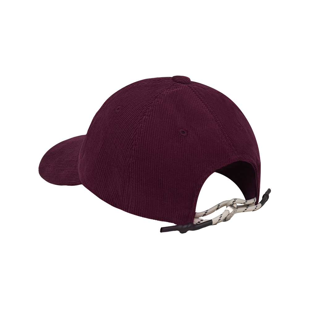Corduroy String Cap (Burgundy)