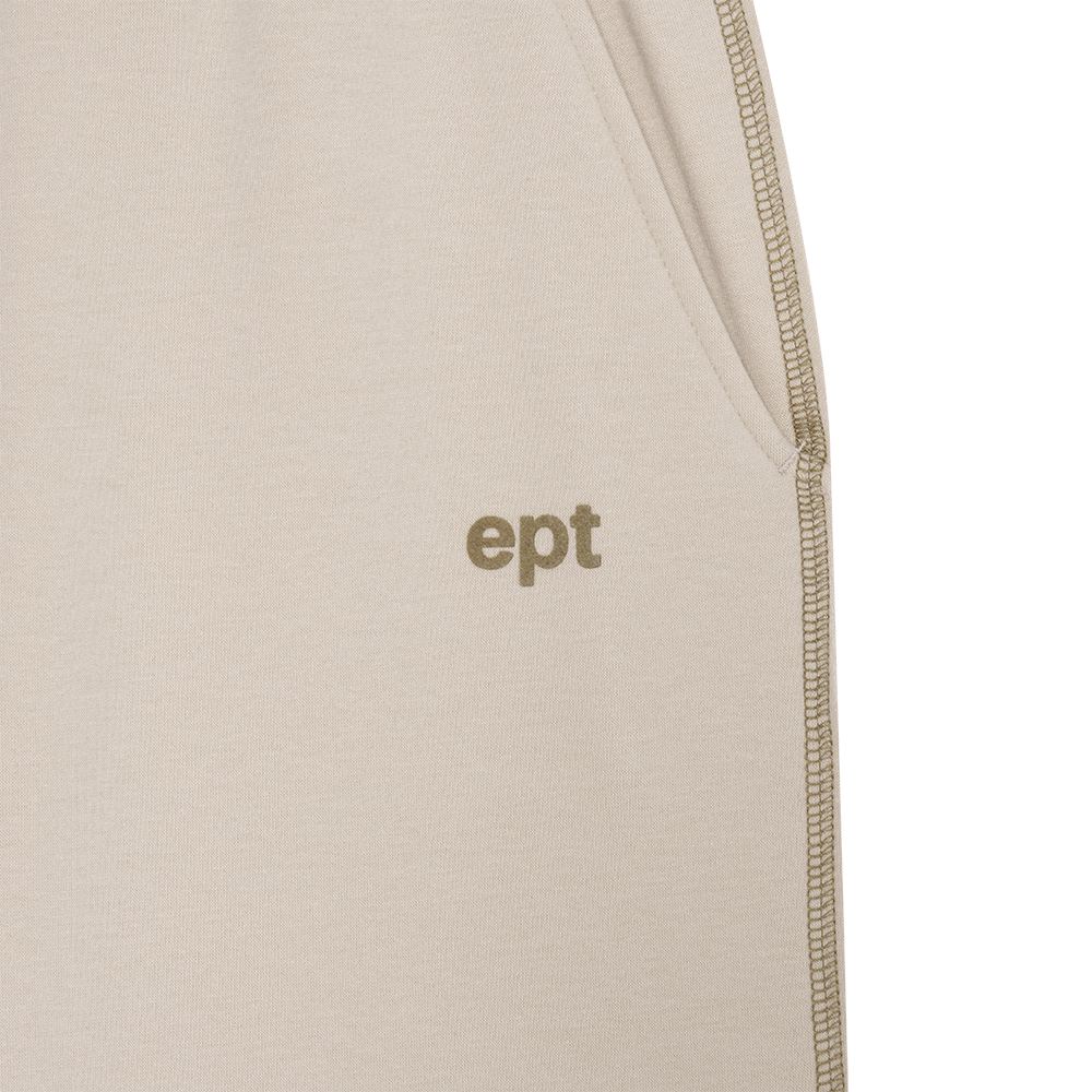 Cover Stitch Sweat Pants (Beige)