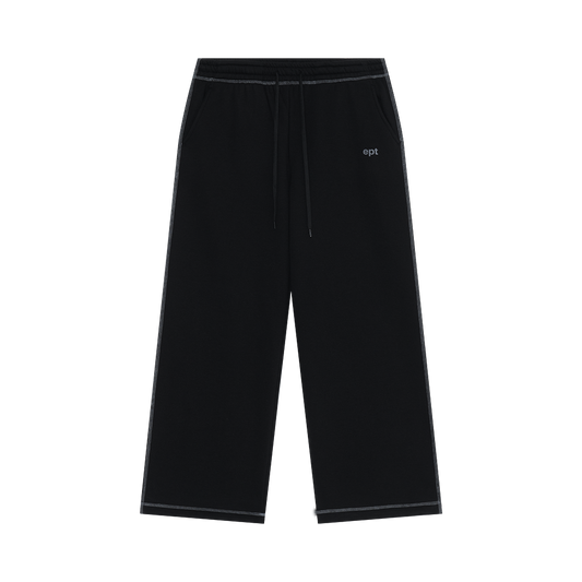 Cover Stitch Sweat Pants (Black)