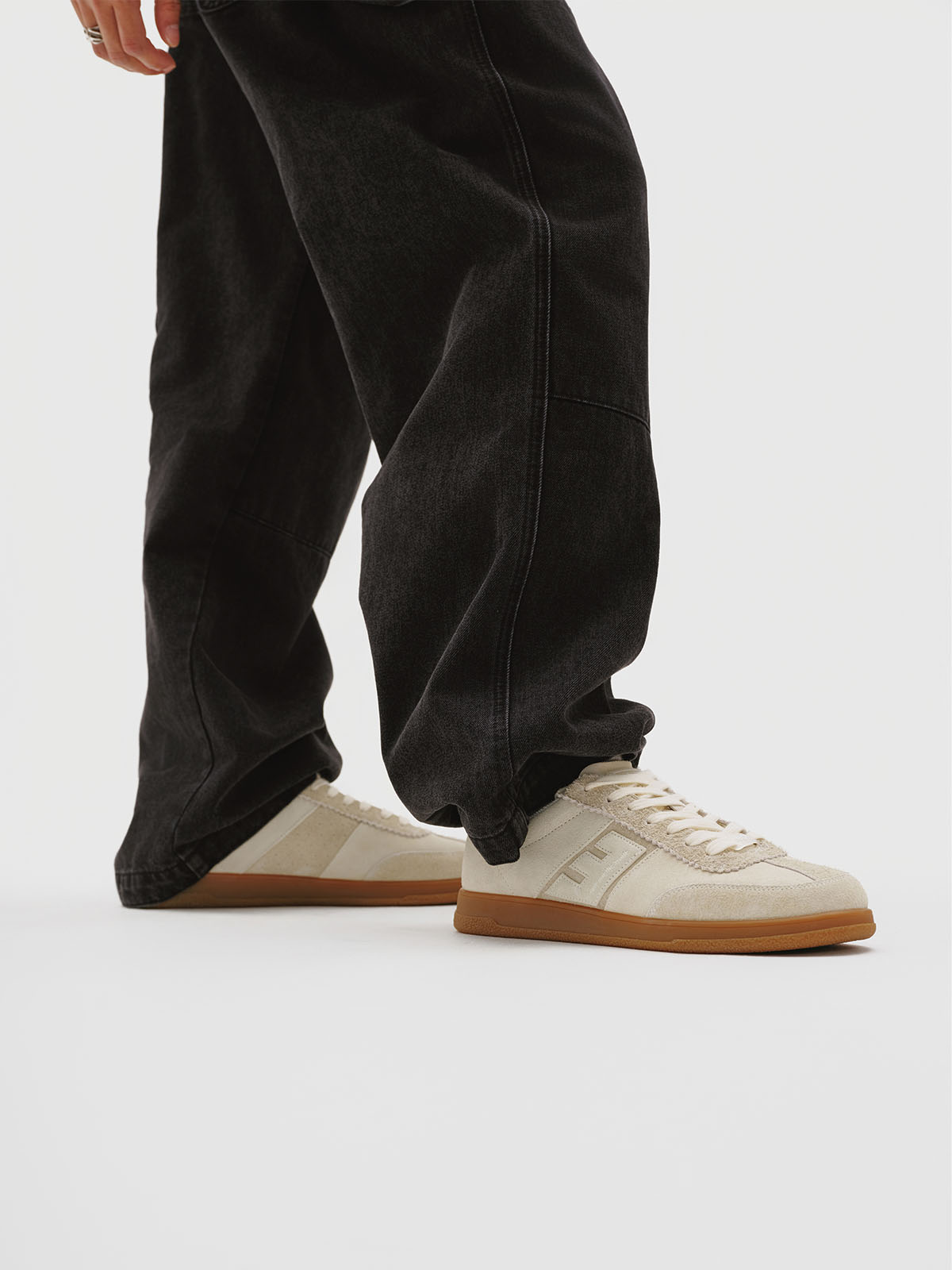 Denim Double Knee Work Pants (Black)