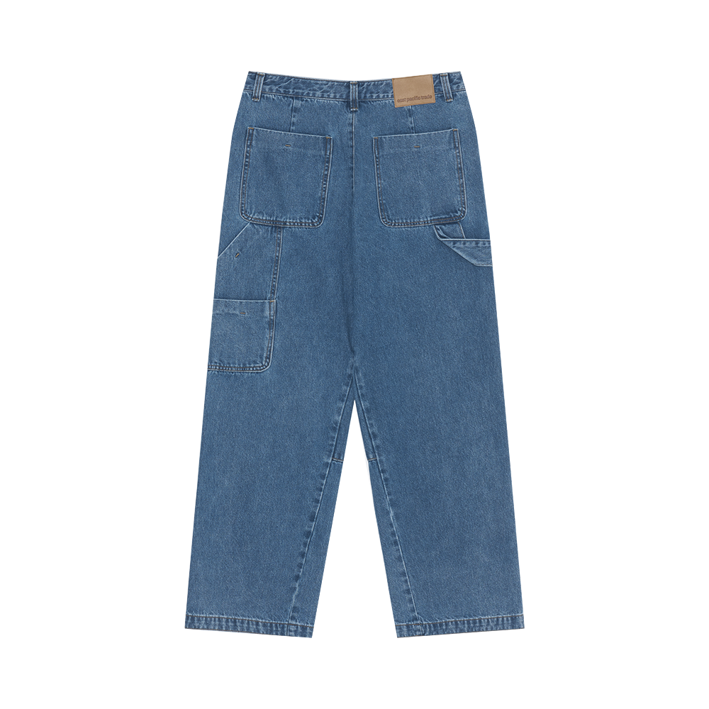 Denim Double Knee Work Pants (Blue)