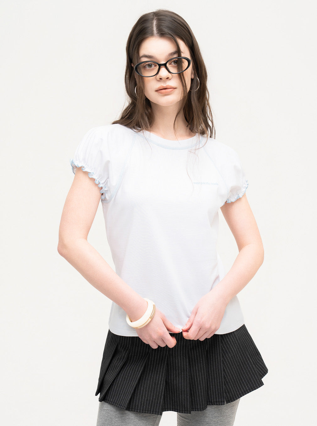 Puff Sleeve Top (White)