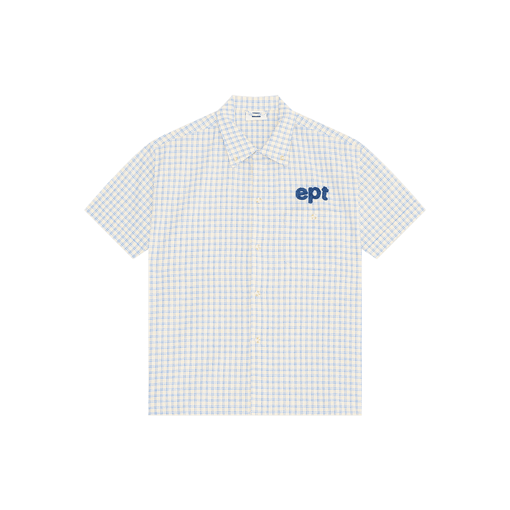 Checked Half Shirt (Blue)