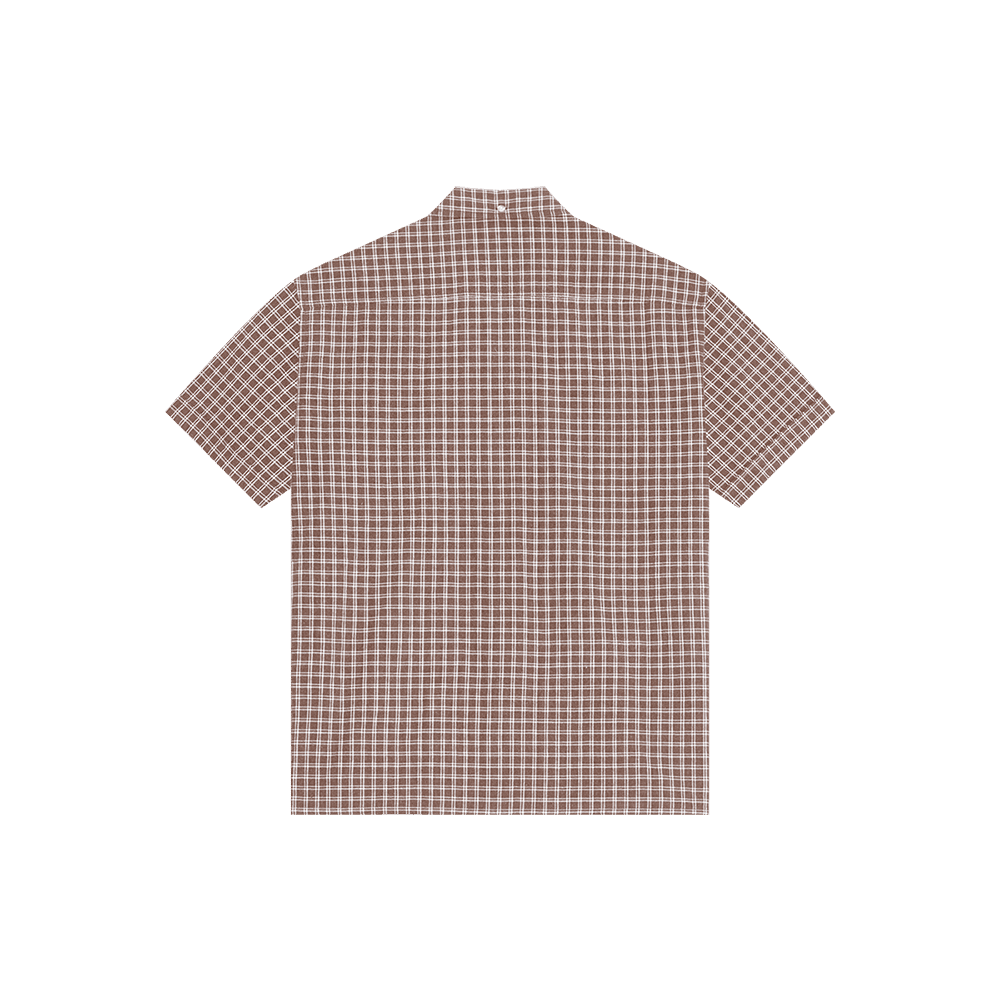Checked Half Shirt (Brown)