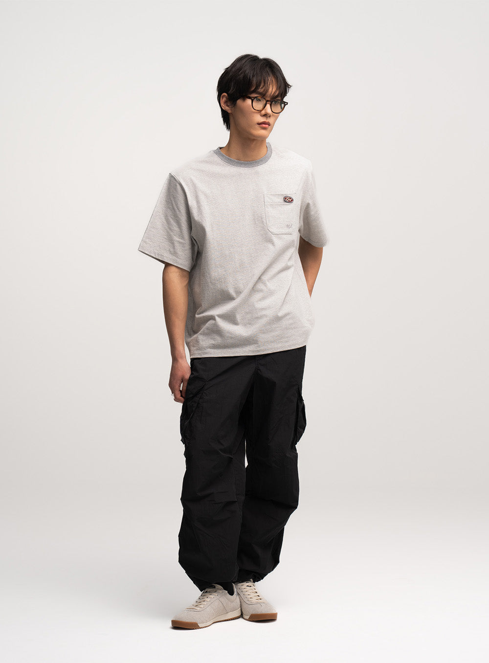 Micro Stripe T-Shirt (H/Grey)