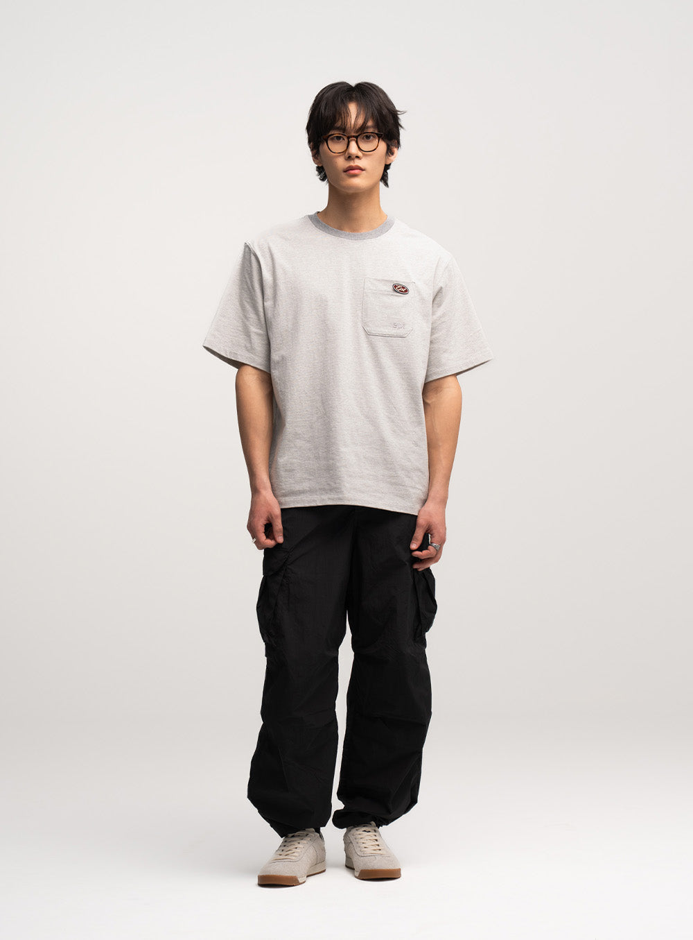 Micro Stripe T-Shirt (H/Grey)