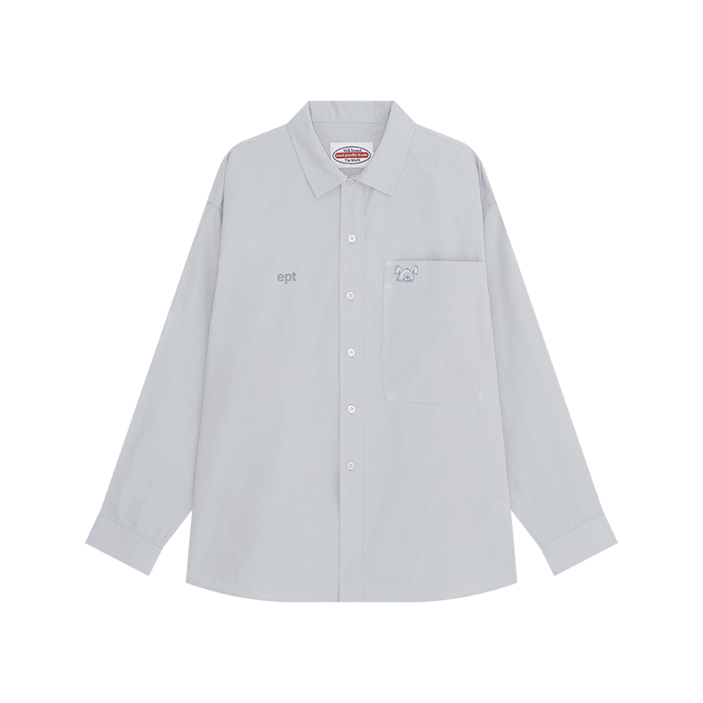 Nibble Big Pocket Shirt (L/Grey)