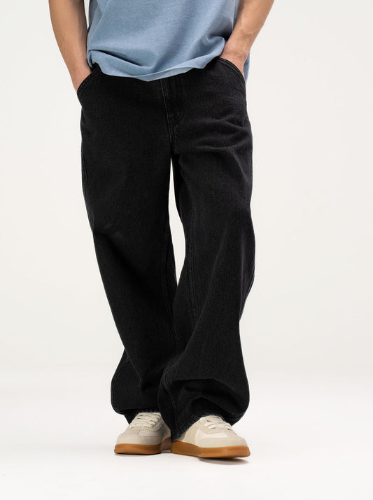 Baggy Denim Pants (Black)