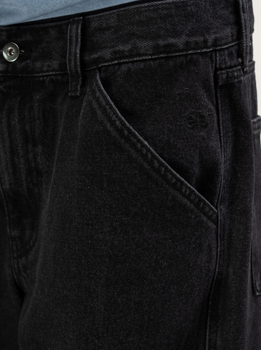Baggy Denim Pants (Black)