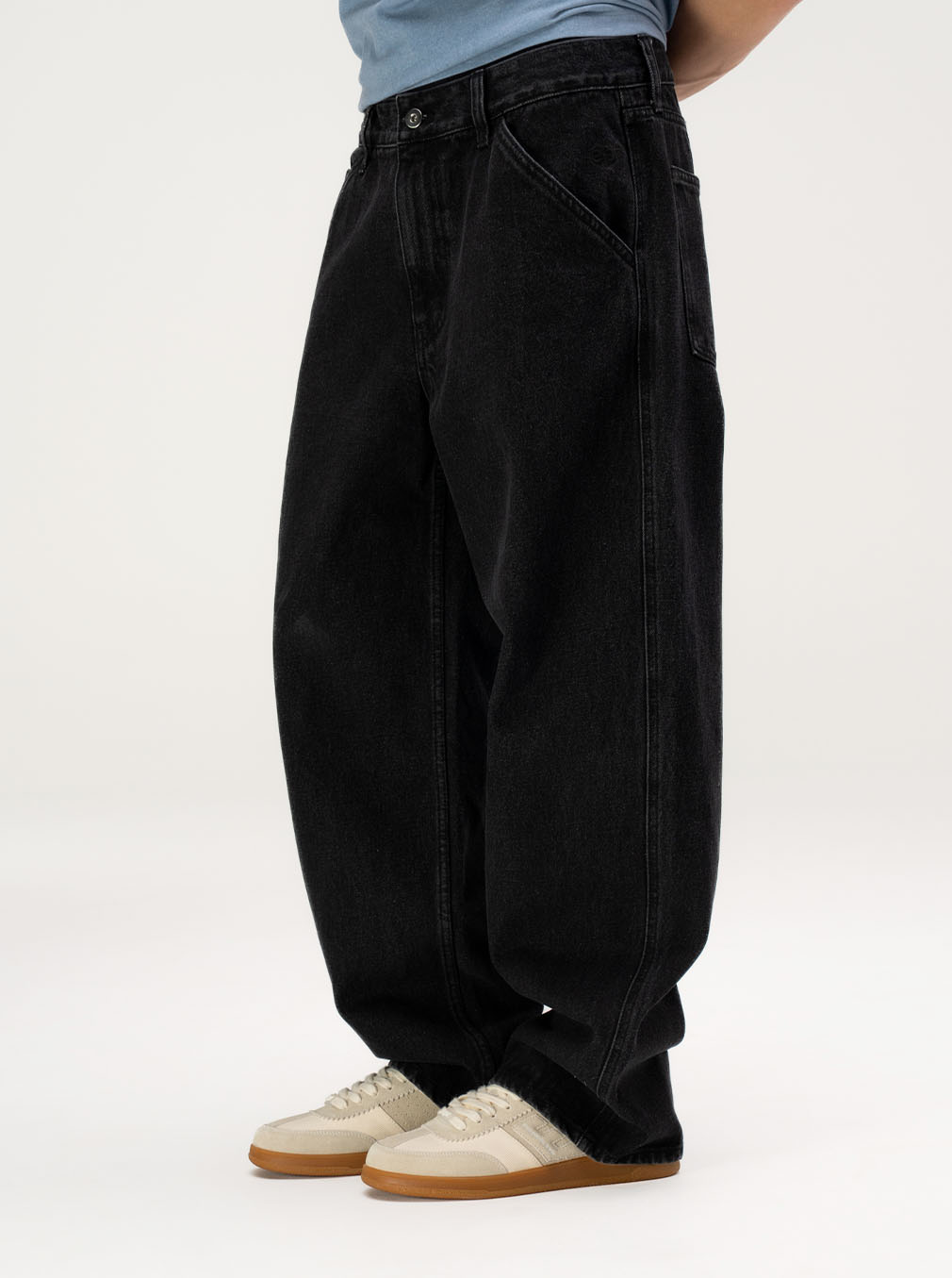 Baggy Denim Pants (Black)