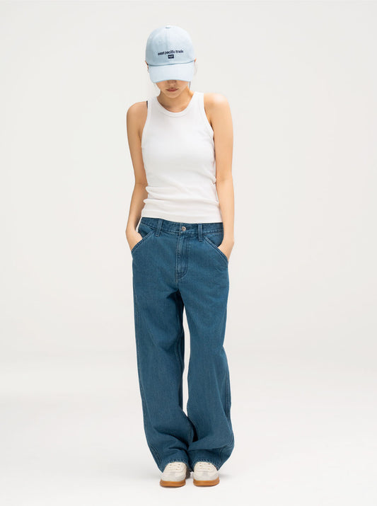 Baggy Denim Pants (Blue)