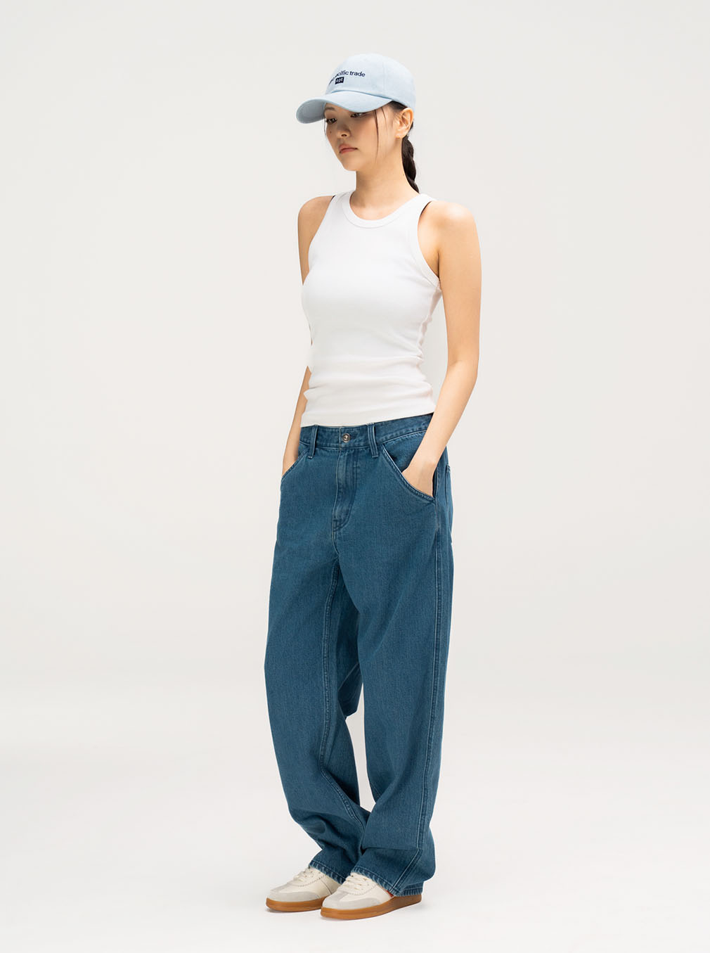 Baggy Denim Pants (Blue)