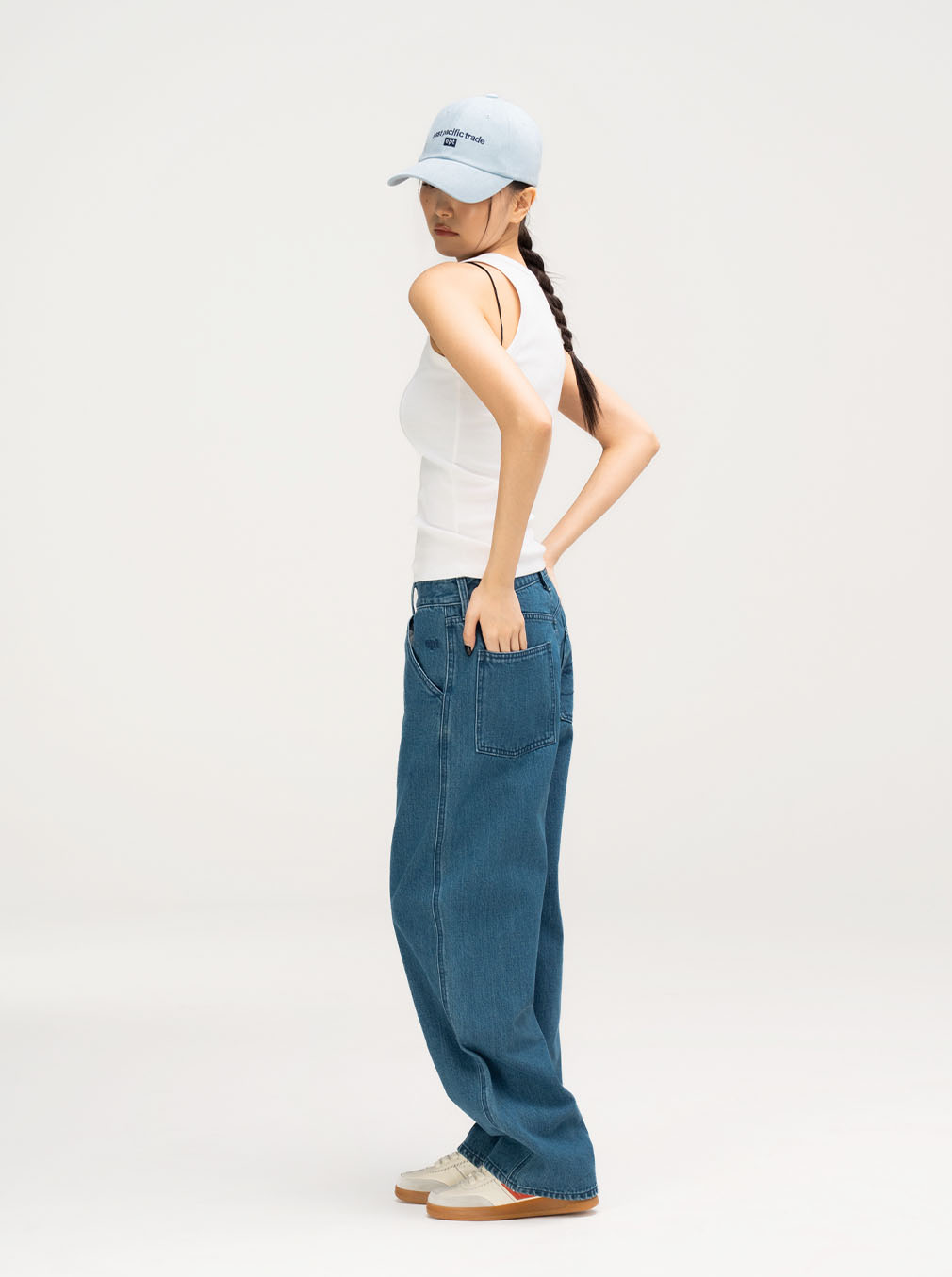 Baggy Denim Pants (Blue)
