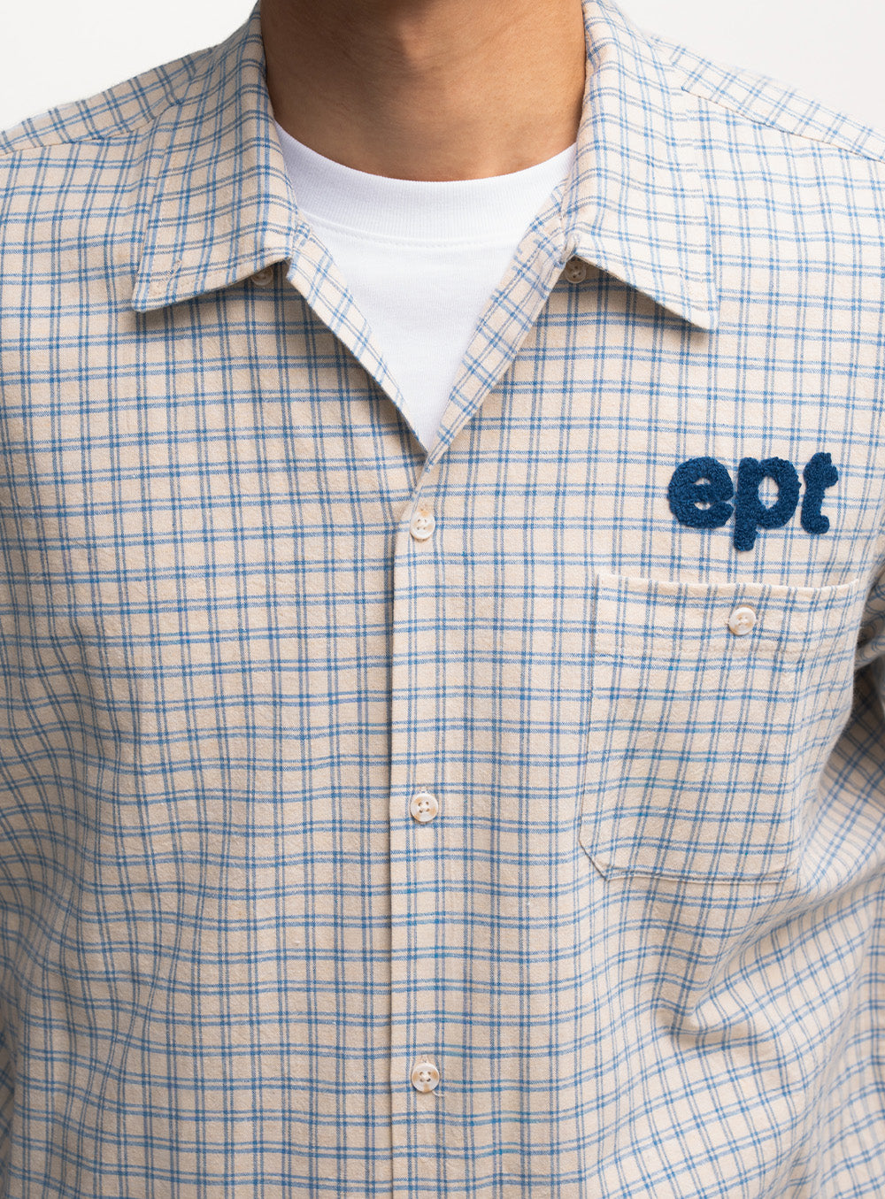 Checked Half Shirt (Blue)