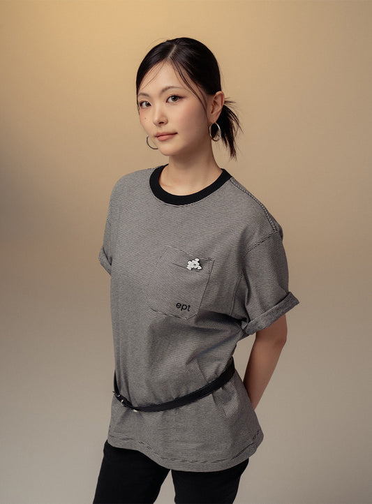 Micro Stripe T-Shirt (Black)