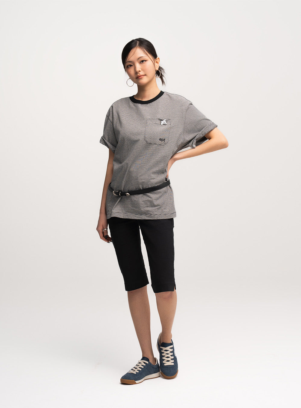 Micro Stripe T-Shirt (Black)