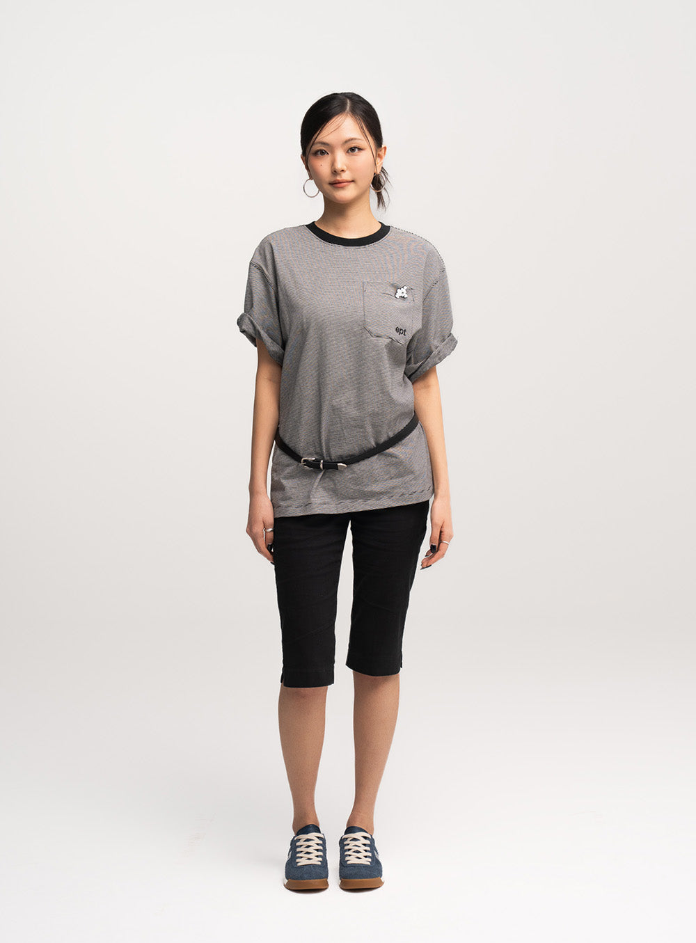 Micro Stripe T-Shirt (Black)
