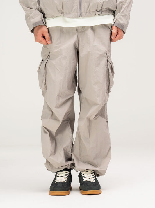 Nylon Cargo Pocket Pants (L/Grey)