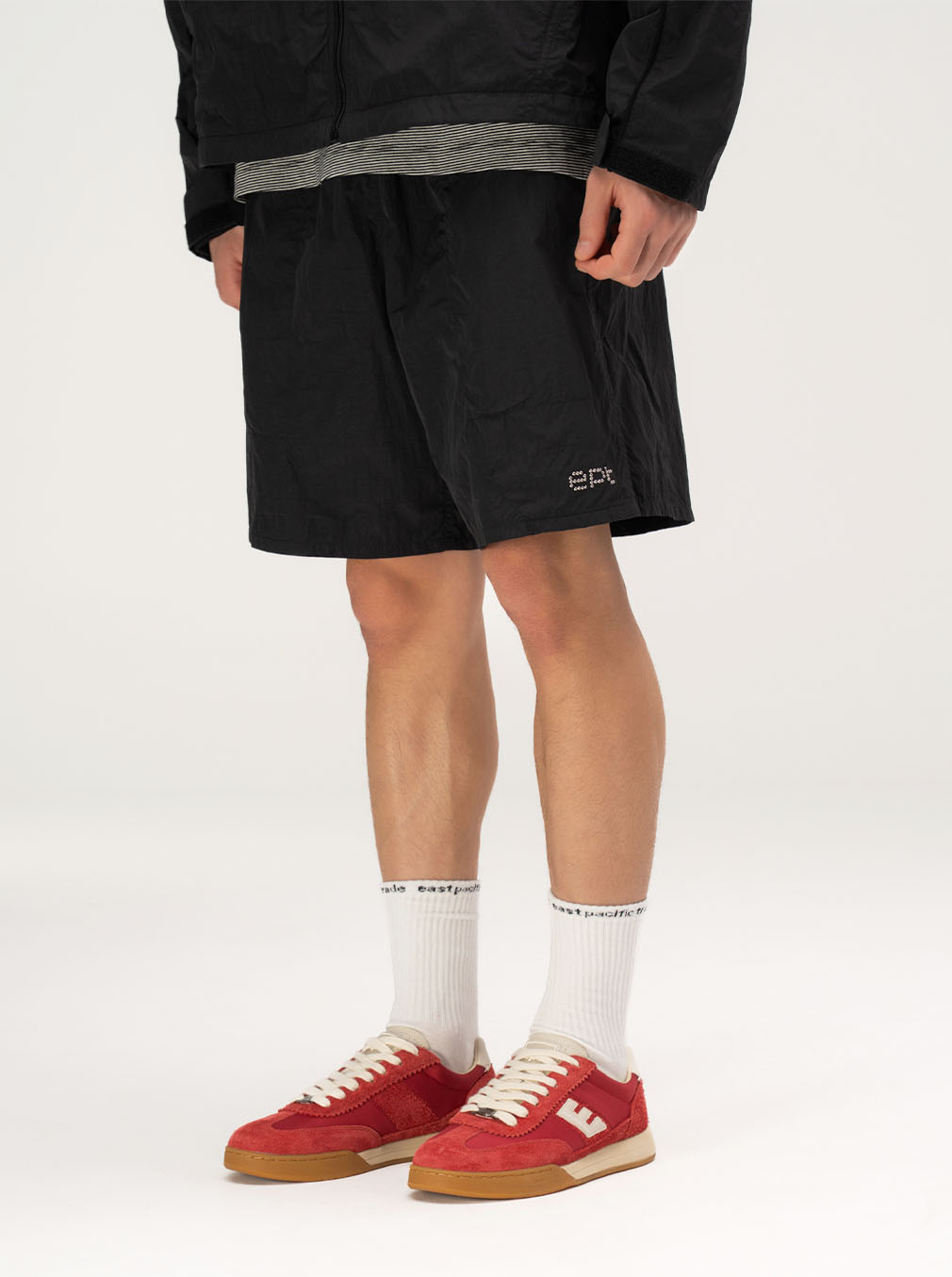 Studded Nylon Shorts (Black)