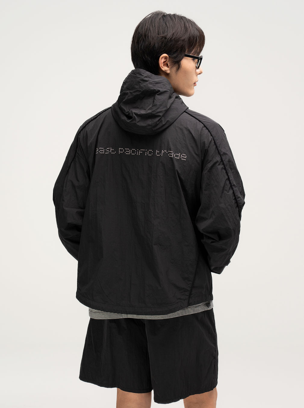 Studded Windbreaker (Black)
