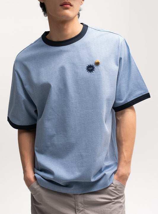 Sun Logo Ringer T-Shirt (H/Blue)