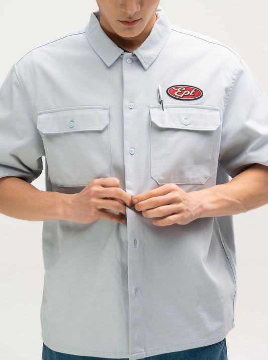 Work Half Shirt (Sky Blue)