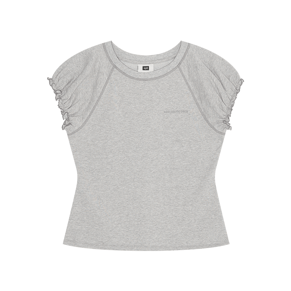Puff Sleeve Top (H/Grey)