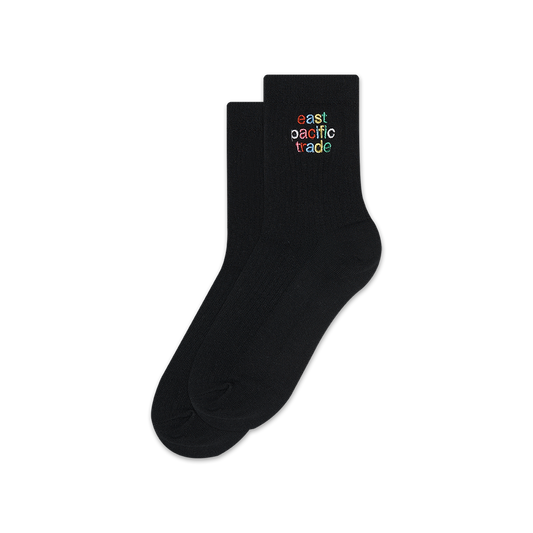 Rainbow Logo Socks (Black)