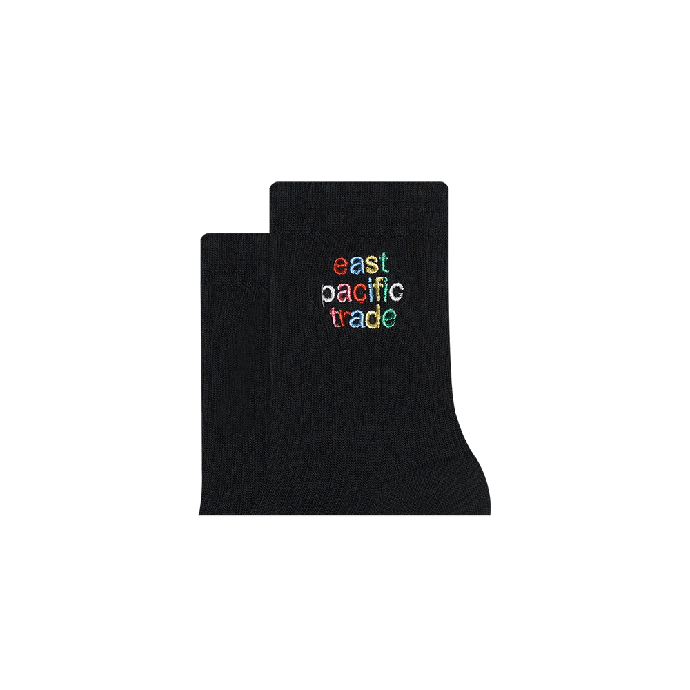 Rainbow Logo Socks (Black)