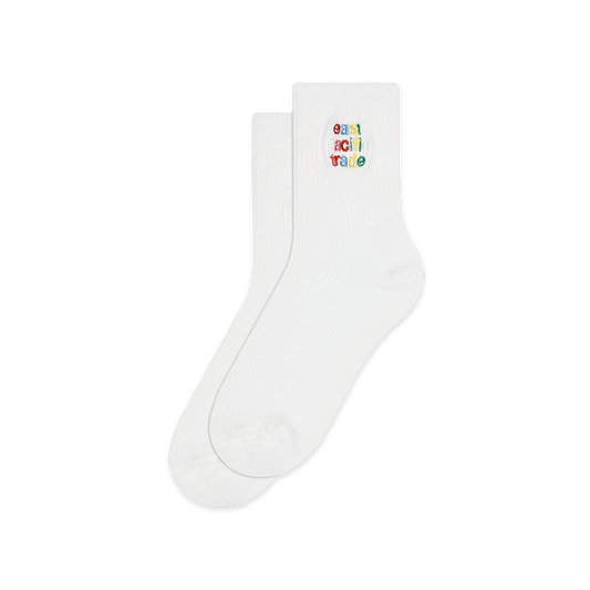 Rainbow Logo Socks (White)
