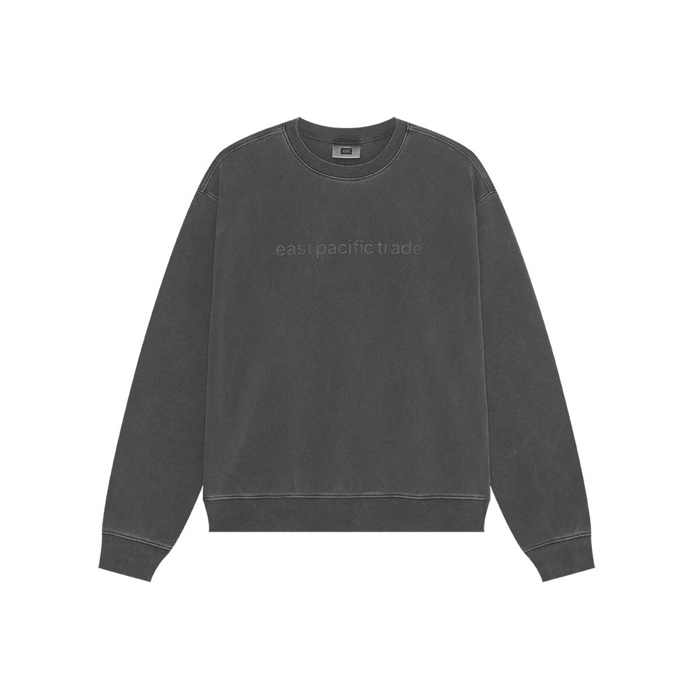 Sel Pigment Dyed Sweat Shirt (Charcoal)