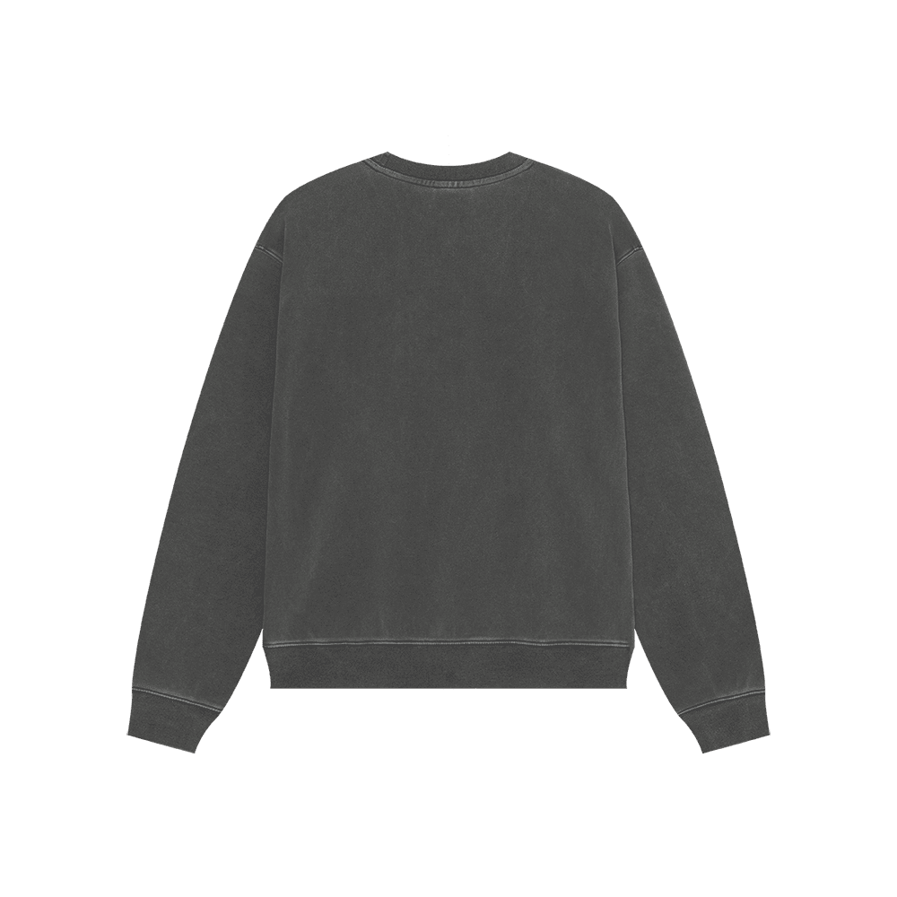 Sel Pigment Dyed Sweat Shirt (Charcoal)